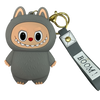 Silicone Labubu Coin Purse Key Chain Pendant (Grizzly Grey Edition)