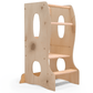 Stable Montessori Learning Tower: Wooden Growing Chair - Beige
