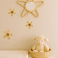 Rattan Star Wall Mirror – Boho & Space Kids Room Decor - Celestial Theme - Universe theme kids room