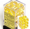 ST-Hobby cHX23802 chessex Translucent d6 Yellow & White Dice Block