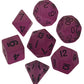 Purple Glow Dark Resin Dice Set