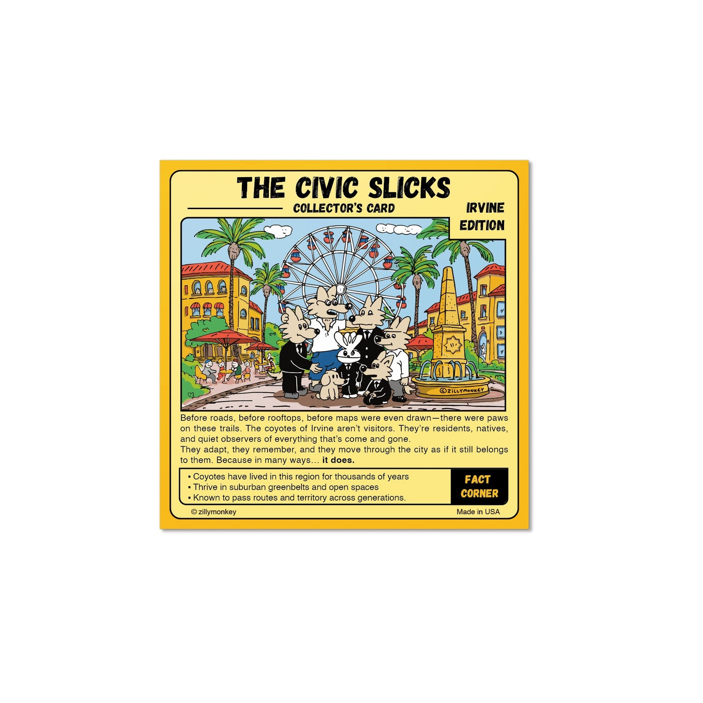 ZillyTales Sticker - The Civic Slicks, Irvine