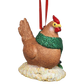 Festive Chicken with Holiday Lights Ornament