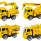 Take-A-Part Friction Powered Construction Trucks With Crane, Excavator, Mixer, Dump Truck