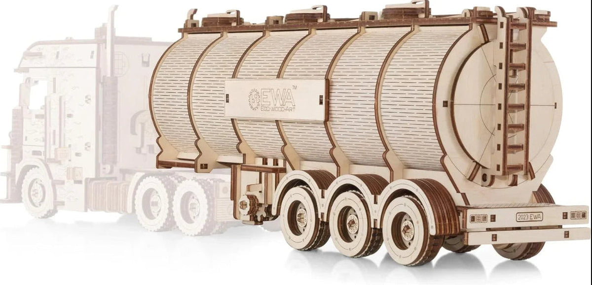 Tank Semitrailer for Road King — Mechanical Wooden Model, 251 Pieces