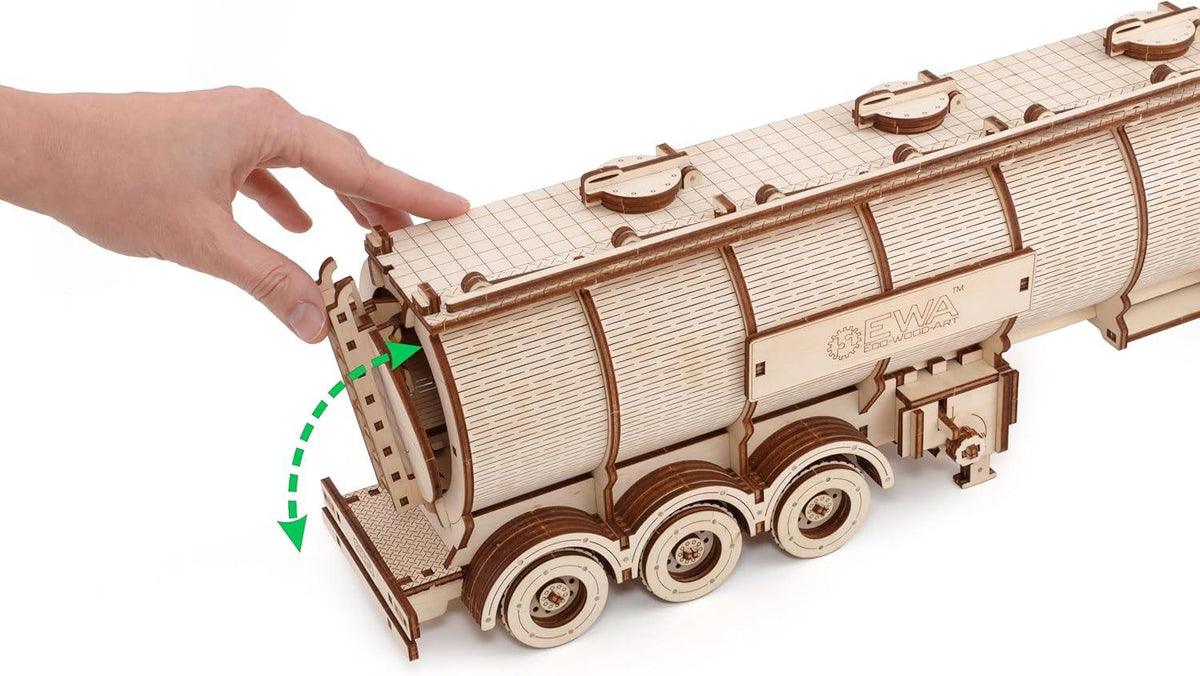 Tank Semitrailer for Road King — Mechanical Wooden Model, 251 Pieces
