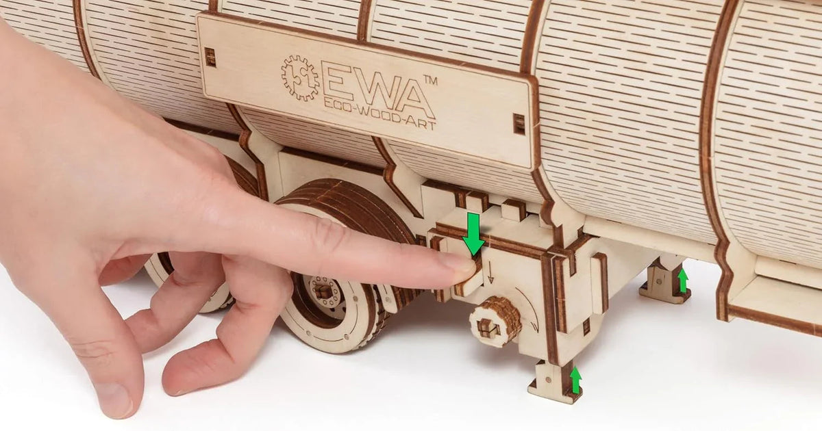 Tank Semitrailer for Road King — Mechanical Wooden Model, 251 Pieces