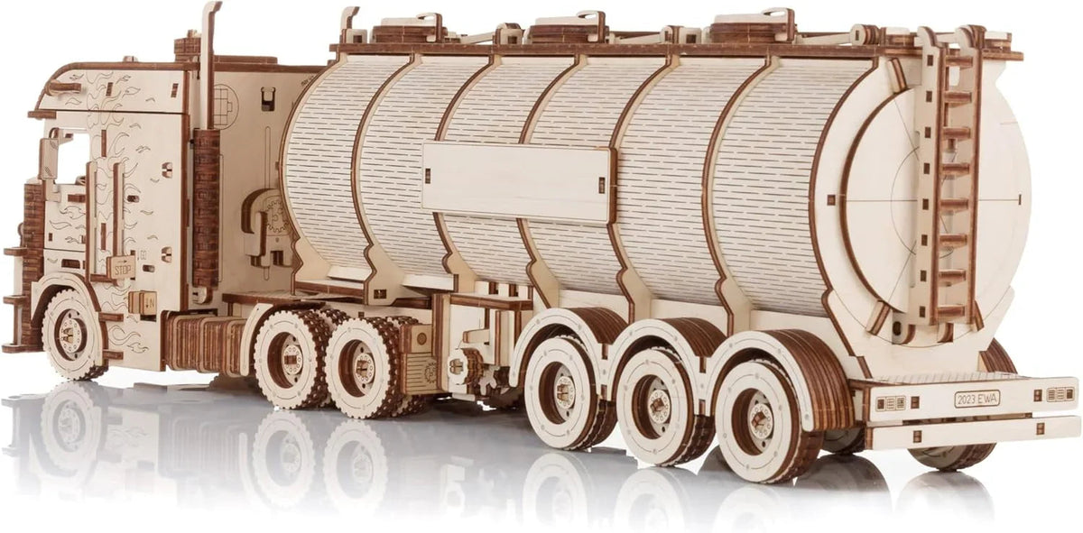 Tank Semitrailer for Road King — Mechanical Wooden Model, 251 Pieces