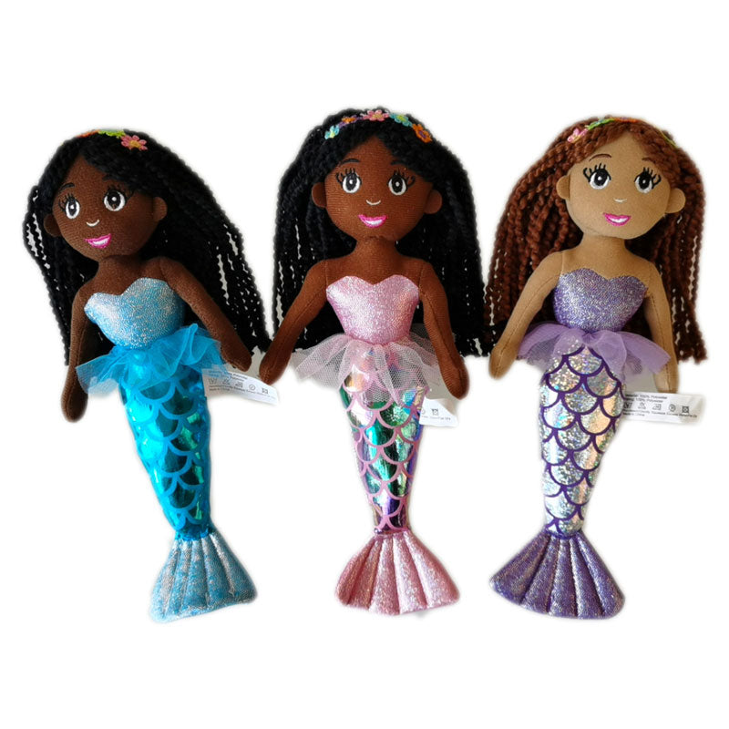 A Dark Brown Skin Tone Mermaid Doll