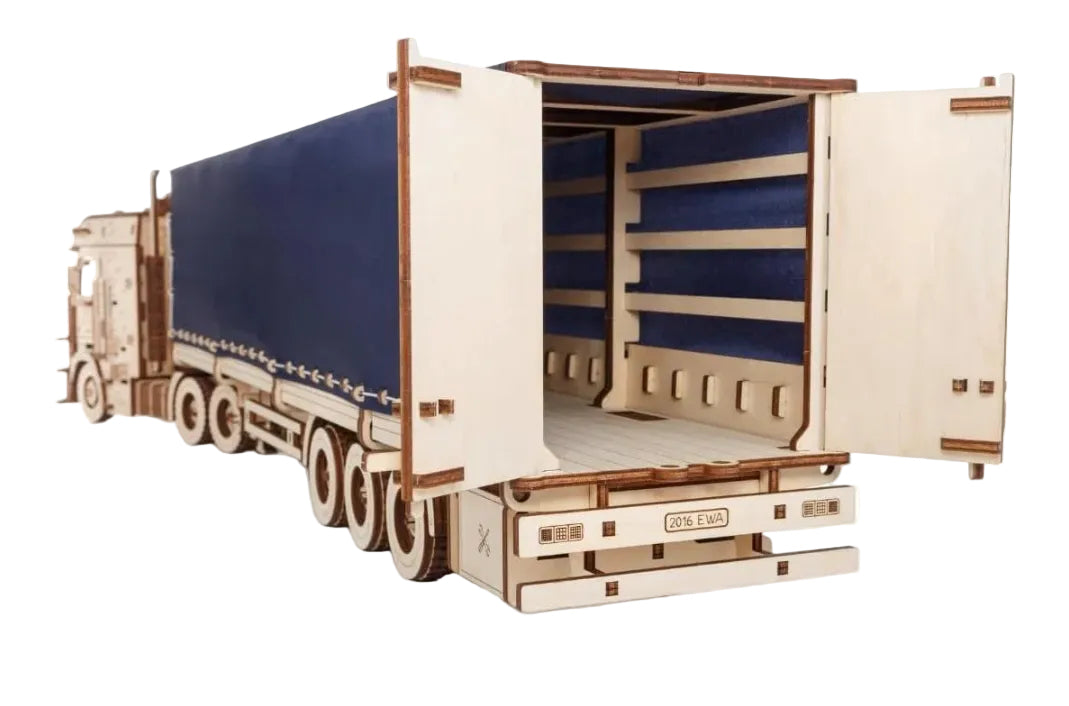 Tilt Semitrailer for Road King — Mechanical Wooden Model, 286 Pieces