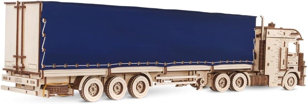 Tilt Semitrailer for Road King — Mechanical Wooden Model, 286 Pieces