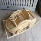 Vintage Inspired Rattan Rocking Car for Toddlers