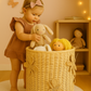 Flutter Wing Hamper Rattan Basket – Handwoven Boho Storage for Toys, Blankets & Laundry