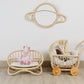 Rattan Doll Stroller – Handmade Boho Doll Pram for Imaginative Play