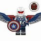 Captain America (Falcon) Custom Minifig – White Helmet & Blue Suit Variant