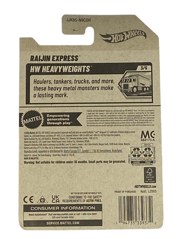 Hot Wheels Raijin Express | Heavy Weights Series 3/5