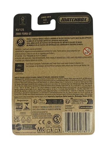 Matchbox 2005 Ford GT | Matchbox Series 93/125