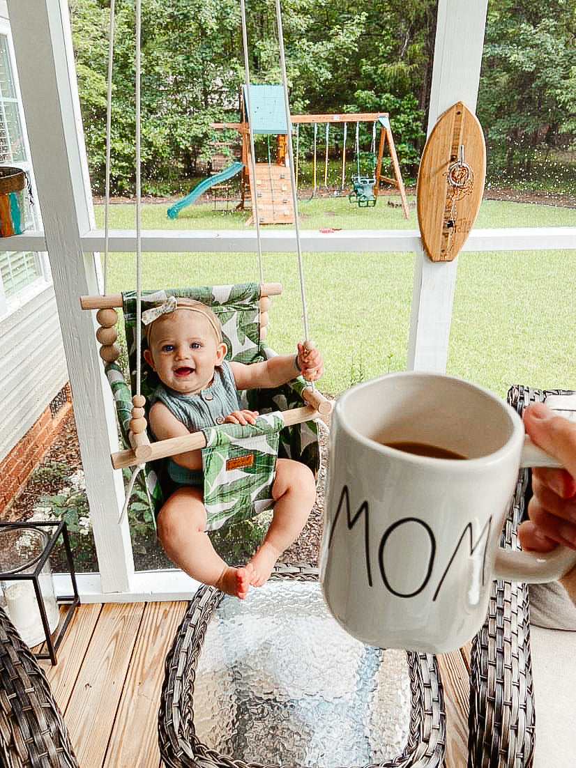 Outdoor Baby & Toddler Swing-Tropical Leaf