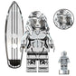 Cosmic Silver Heroine Custom Minifig – Female Space Surfer with Board (Fan-Made)