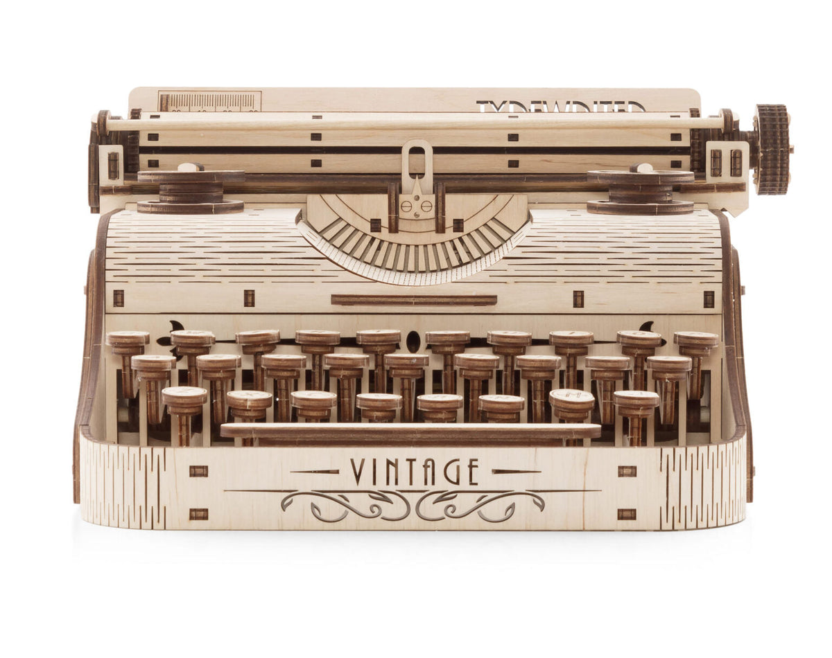 Typewriter — Mechanical Wooden Model, 453 Pieces