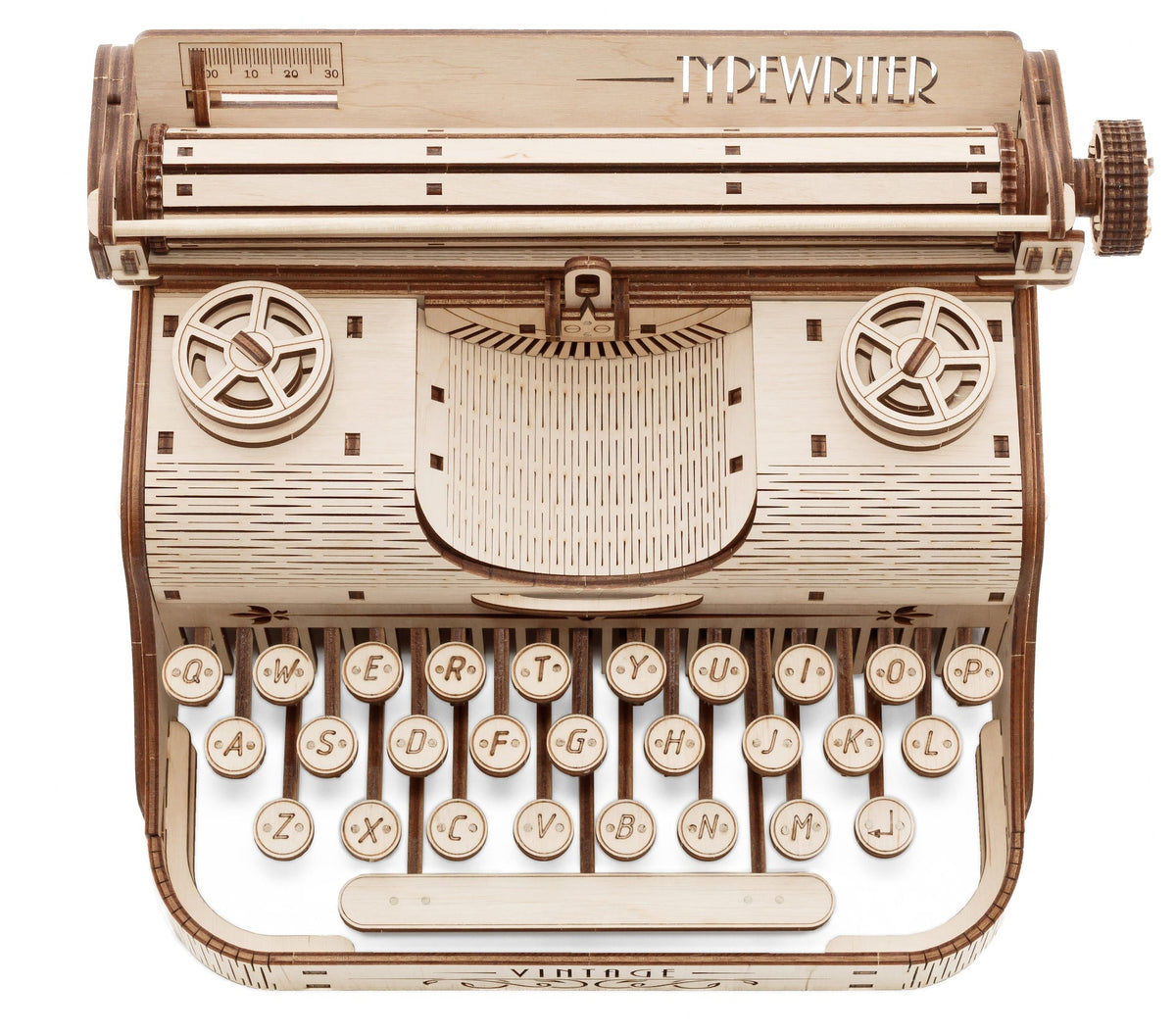 Typewriter — Mechanical Wooden Model, 453 Pieces