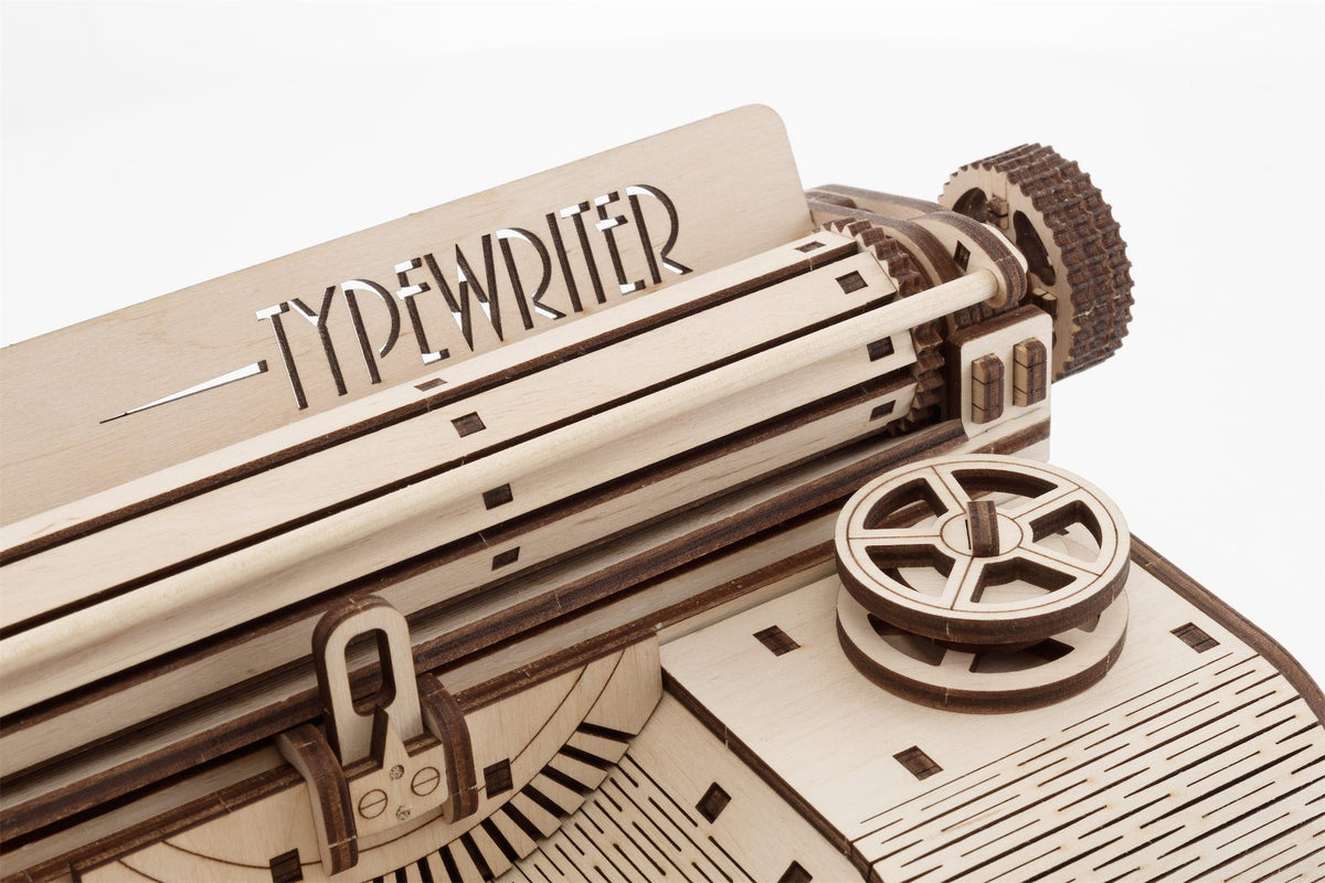 Typewriter — Mechanical Wooden Model, 453 Pieces