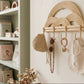 Montessori Rainbow Wall Hanger  |  Rattan Wall Rack | Boho Nursery Wall Hooks for Kids