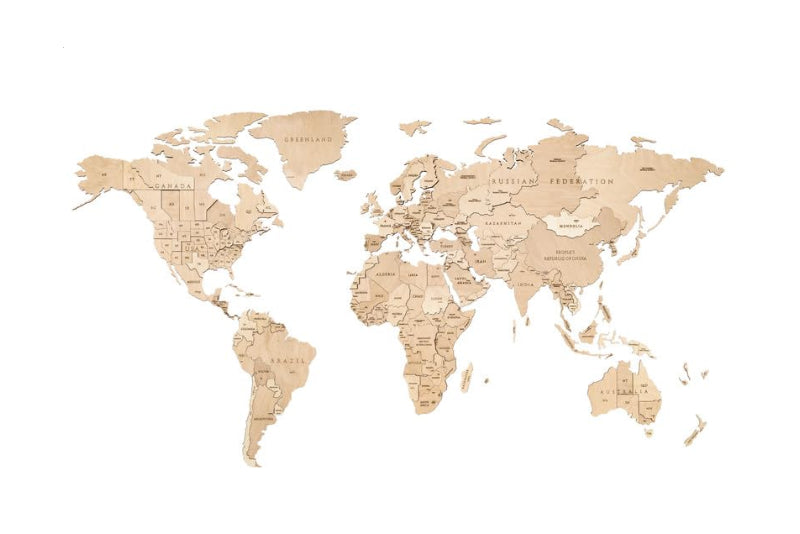 Untouched World Map — Wooden Wall Decor