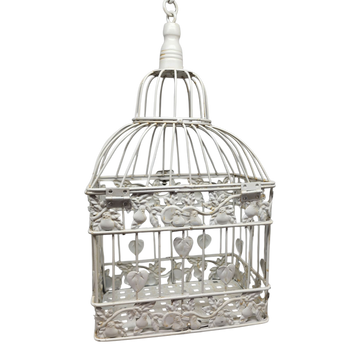 Hanging Metal Birdcage with Fliptop Lid