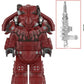Fallout X-01 Power Armor Minifigure Red – Advanced Wasteland Suit