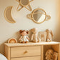 Rattan Saturn Mirror | Boho Nursery Wall Decor | Handmade Natural Rattan Mirror for Kids Room | Eco-Friendly Montessori Wall Art