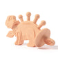 Dibly - Pink - Baltic Amber & Natural Rubber Dinosaur Teether with Toothbrush Tail
