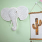 Rattan Elephant Wall Decor – Safari Nursery Wall Art | Boho Kids Room Animal Head | Handmade Natural Rattan Décor