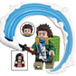 Water Pillar Swordsman Custom Minifig
