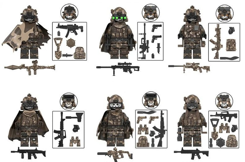 Military Series Custom Minifigures set of 6