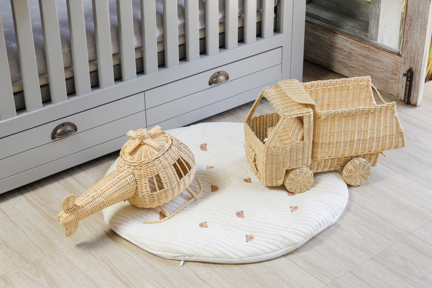 The Eco-Hauler: Handwoven Rattan Dump Truck | Kids Toy Truck