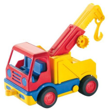 Wader Basics Tow Truck Toy For Kids with Noise-Canceling Rubber Tires & with Working Winch