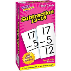 Trend Enterprises: Subtraction 13-18 Skill Drill Flash Cards, Exciting Way for Everyone to Learn, Self-Checking Design, Great for Skill Building and Test Prep, 99 Cards Included, Ages 6 and Up