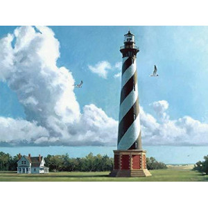 Heritage Puzzle New Morning Cape Hatteras Light 550 Piece Jigsaw Puzzle