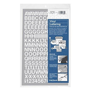 Chartpak Vinyl Letters and Numbers (CHA01016), 1/2 Inch High