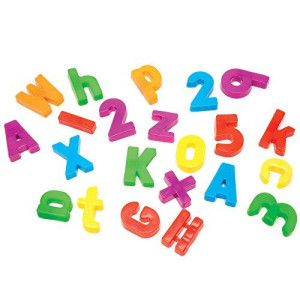 Educational Insights Magnetic Alphabet and Numbers, Set of 99 Uppercase Letters, Lowercase Letters, Numbers & Math Symbols, Ages 4+
