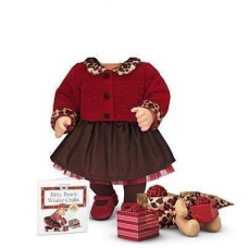 "Chocolate Cherry Cardigan & Skirt Set" for 15" Bitty Baby doll