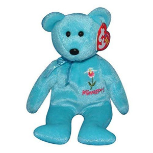 1 X TY Beanie Baby - MINNESOTA LADYS SLIPPER the Bear (Show Exclusive) by BabyCentre