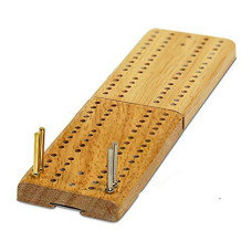 WE Games Foldable 2 Track Cribbage with Metal Pegs - Travel Size