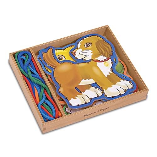Melissa & Doug Lace and Trace Activity Set: Pets - 5 Wooden Panels and 5 Matching Laces
