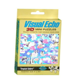 Visual Echo 3D Effect Tropical Colors 3D Mini Lenticular Puzzle 35pc