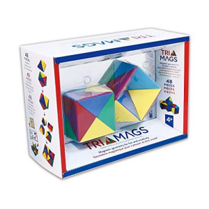 Tri-Mags Magnetic Puzzle Toy, 48 Piece STEM Learning Toy