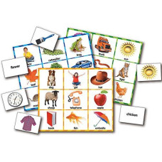 The Learning Journey: Match It! Bingo - Picture Word - Reading Game for Preschool and Kindergarten 36 Picture Word Cards, 9.5" H x 8" W x 0.1" D