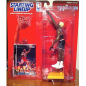 Starting Lineup Dennis Rodman / Chicago Bulls 1998 NBA Action Figure & Exclusive NBA Collector Trading Card