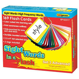 Edupress Sight Words in a Flash Card Set Grades 2-3 (EP62317)
